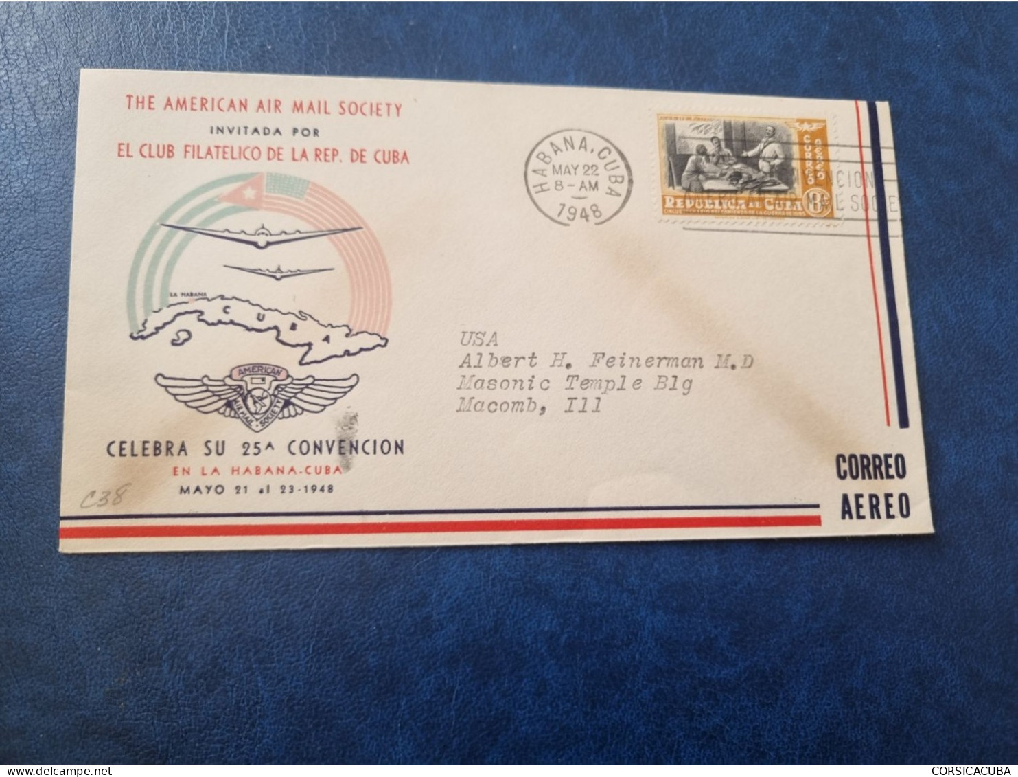 CUBA  PRIMER  DIA  1948   GUERRA  DE  INDEPENDENCIA--correo Aereo   //  PARFAIT  ETAT  //  1er  CHOIX   // - FDC