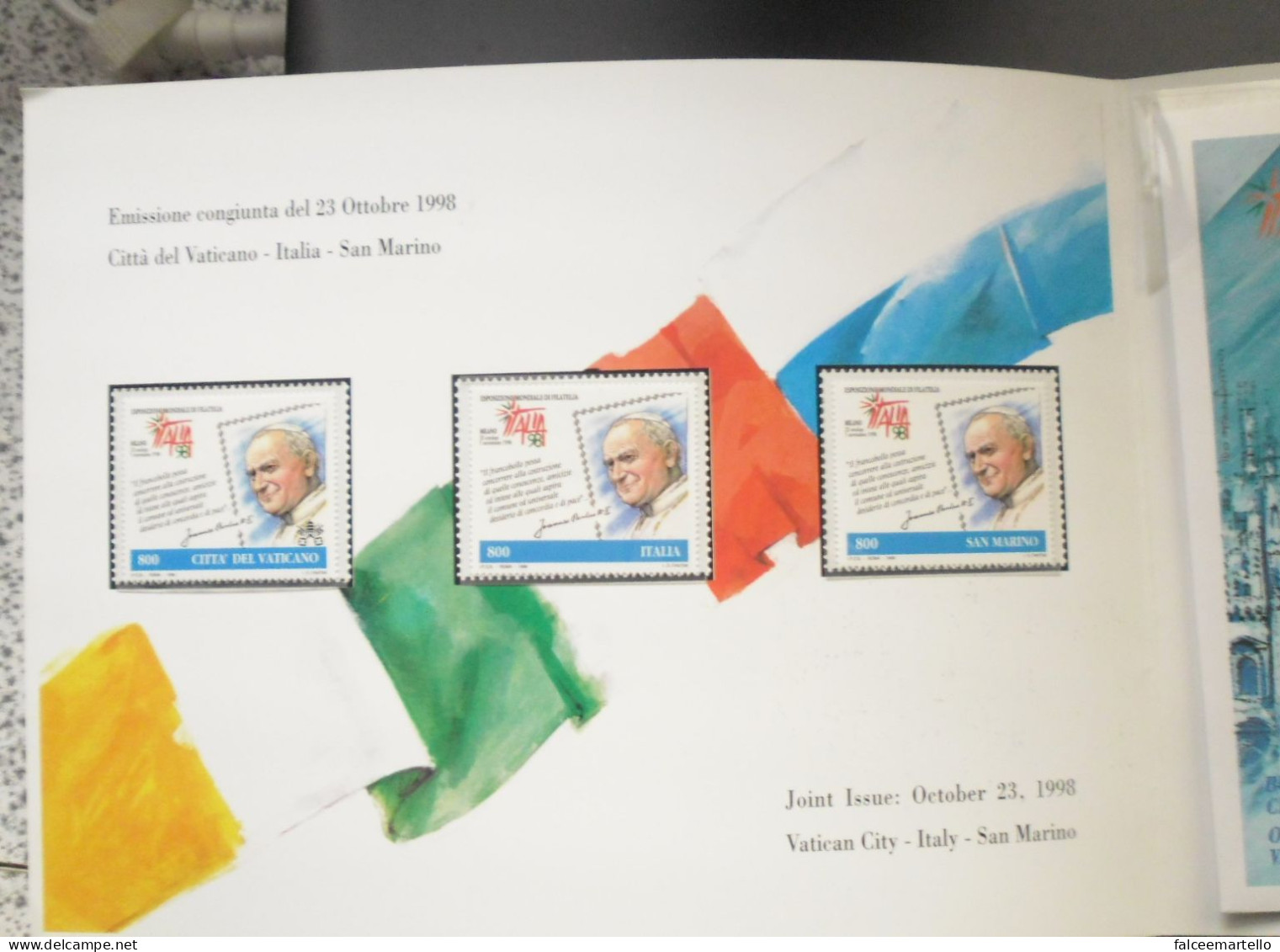 ITALIA. 1998 FOLDER Emissione Congiunta Con VATICANO E SAN MARINO - Andere & Zonder Classificatie