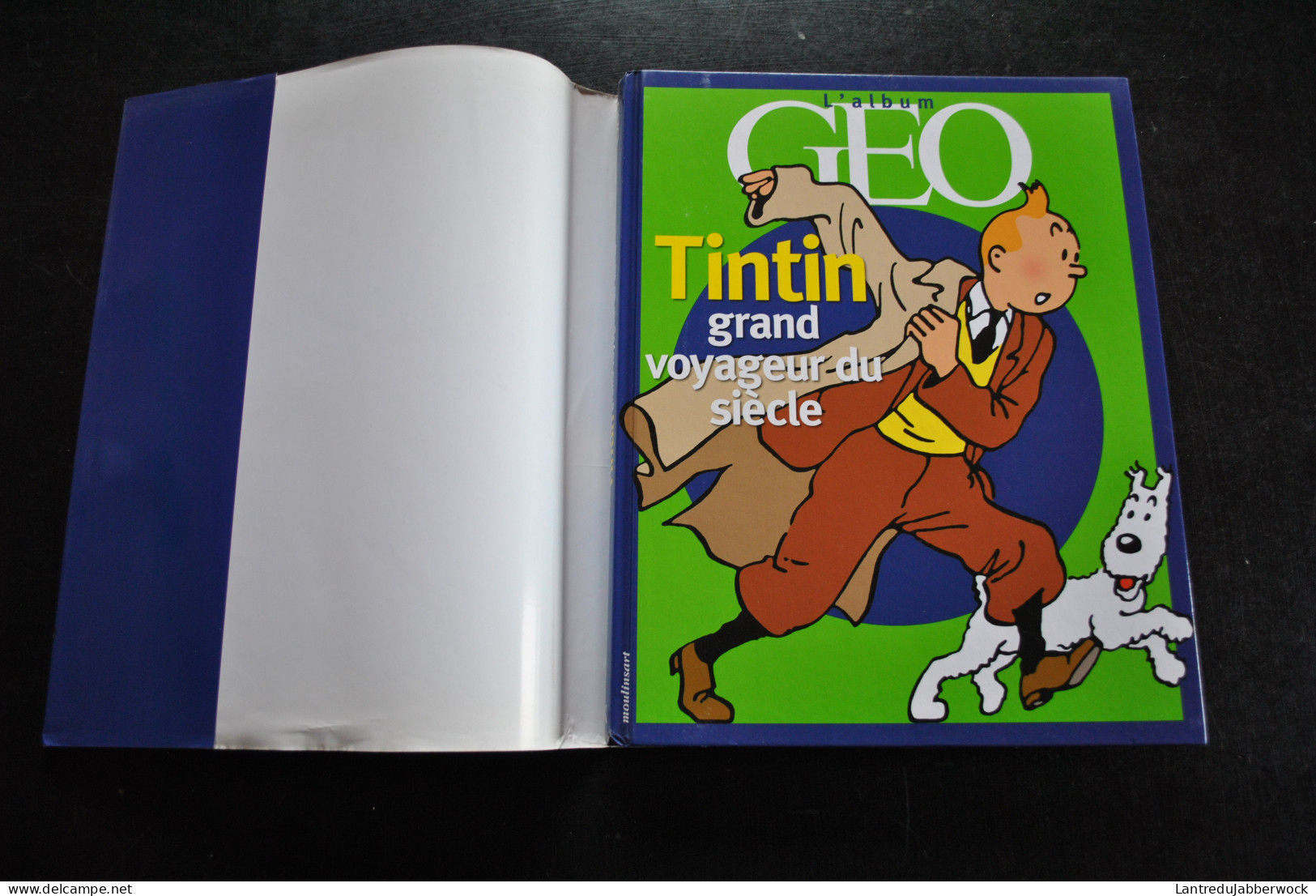 L'ALBUM GEO Tintin Grand Voyageur Du Siècle Hergé Milou Tournesol Haddock Frise Poster Dépliant Jaquette  - Hergé