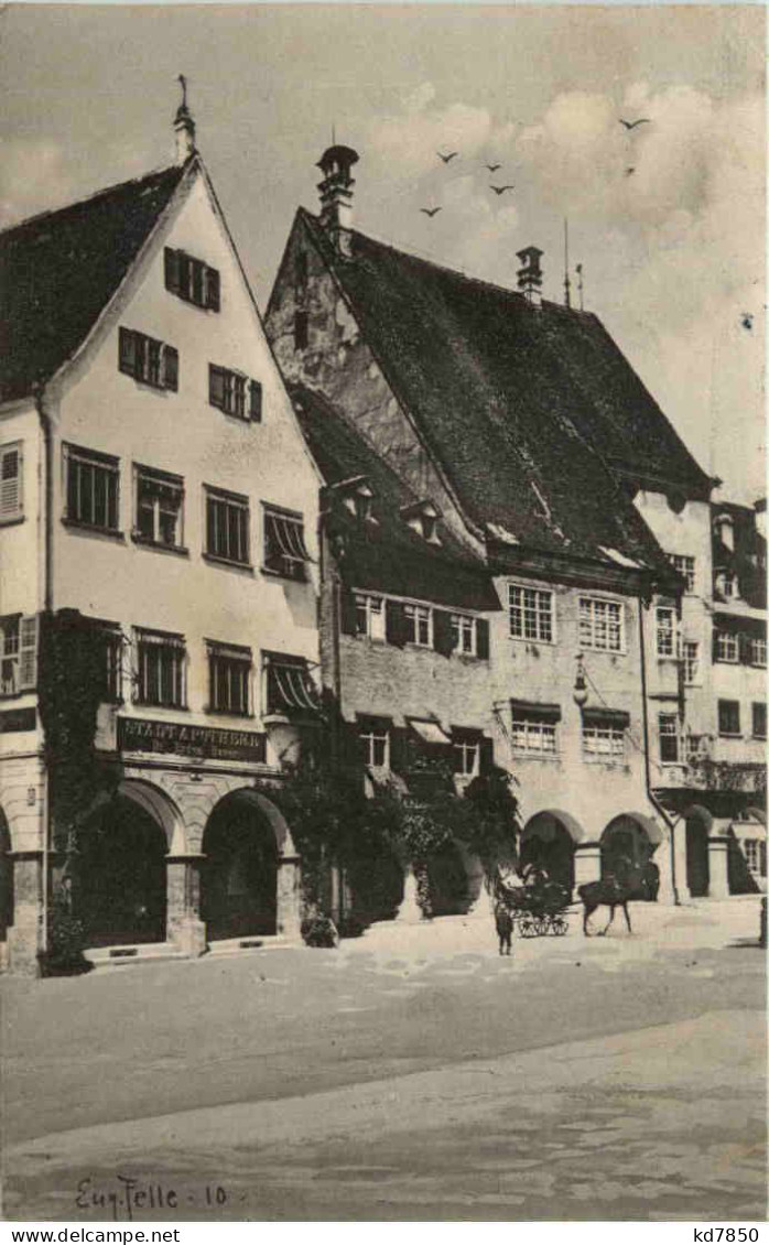 Alt-Isny - Partie Am Marktplatz - Künstler-AK Eugen Felle - Isny