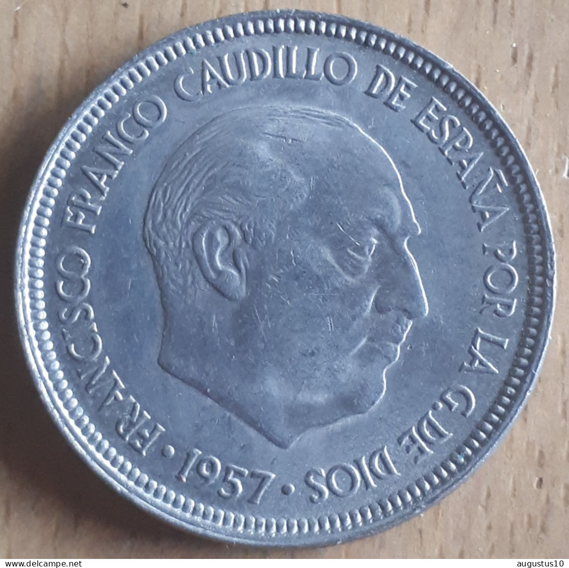 SPAIN: LUSTEROUS 5 PESETAS 1957 Star 65 KM 786 SCARCE In This Grade! - 5 Pesetas