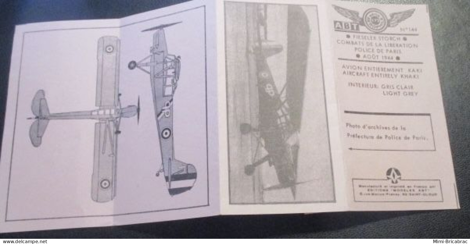 DEC524 : RARE Planche Décals ABT 1/72e FIESELER STORCH "CAPTURé" Par La Préfecture De Police 1944 - Aviones