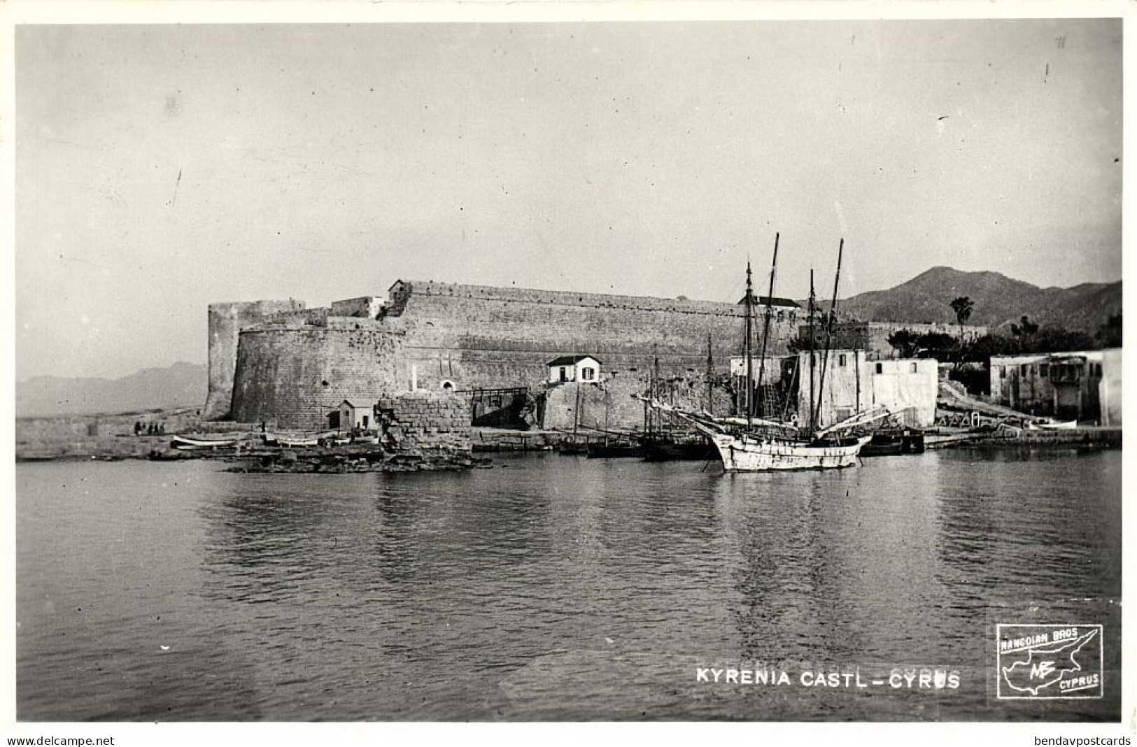 Cyprus, KYRENIA, Kyrenia Castle, Mangoian Bros. RPPC Postcard - Cyprus