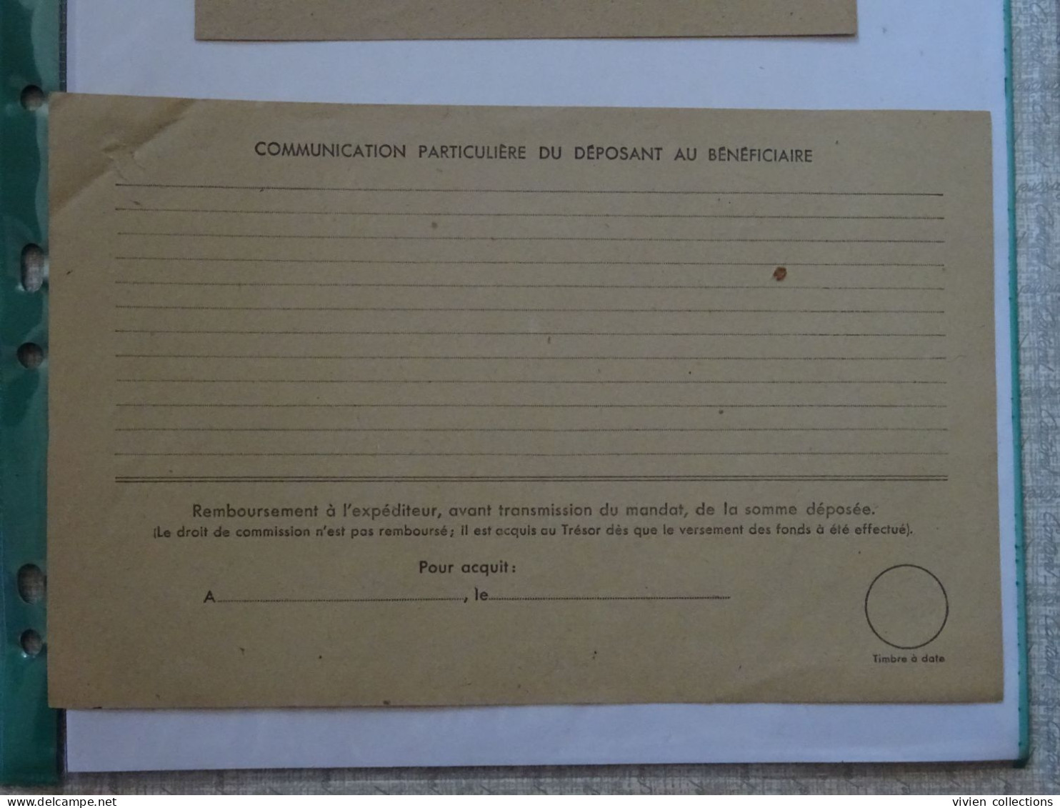 France Cours D'instruction Mandat Télégraphique Annulé 1954 Pour Limoges Centre D'instruction Orléans Cours - Lehrkurse