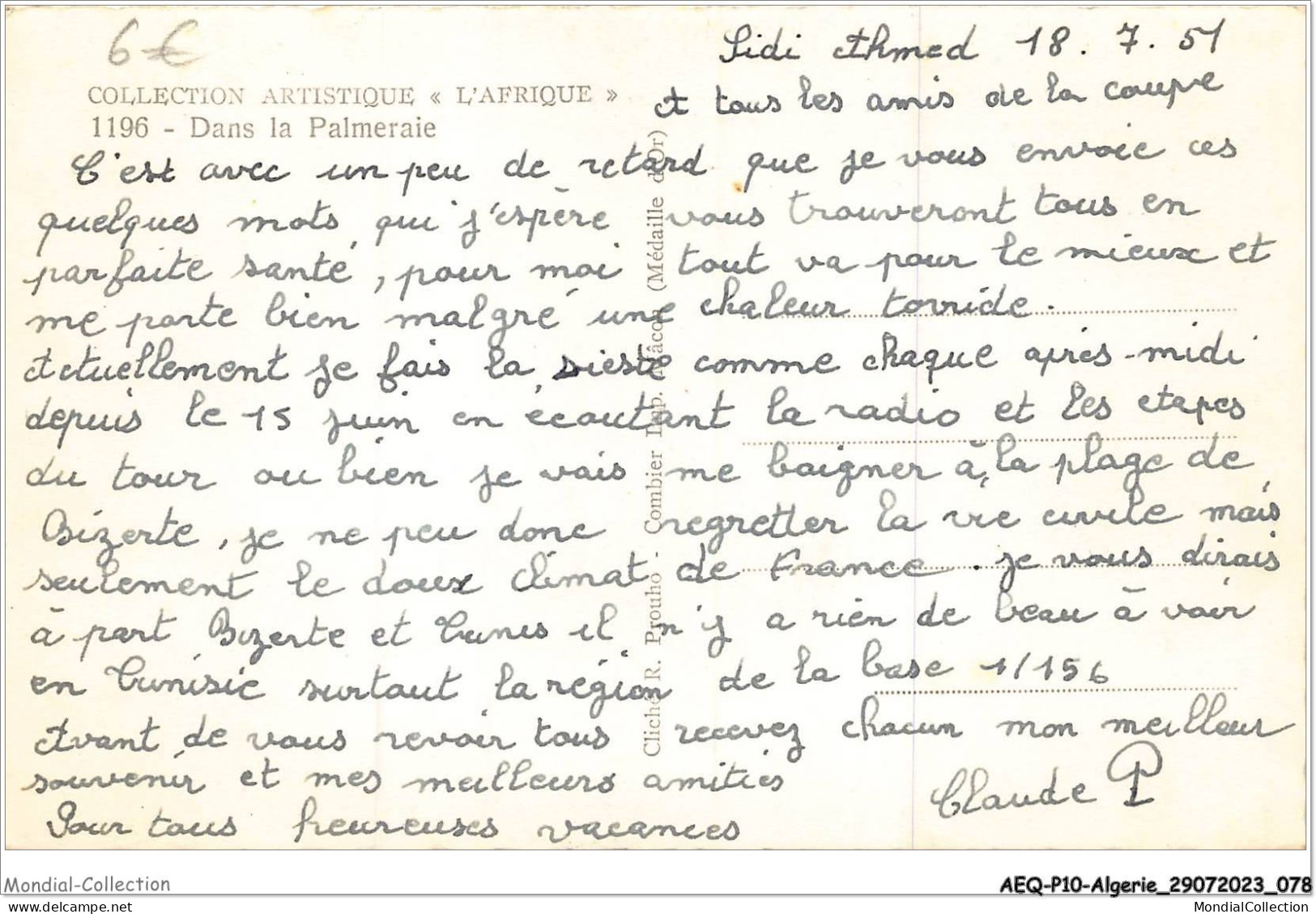 AEQP10-ALGERIE-0875 - Collection Aristique - Dans La Palmeraie - Collections & Lots