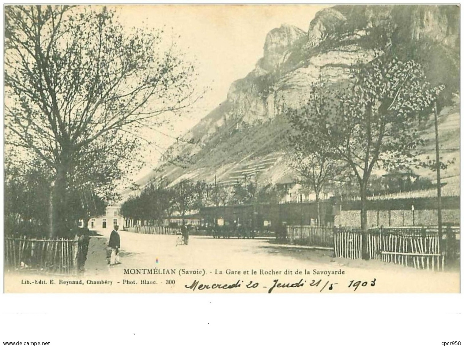 73.MONTMELIAN.n°19077.LA GARE ET LE ROCHER DIT DE LA SAVOYARDE - Montmelian