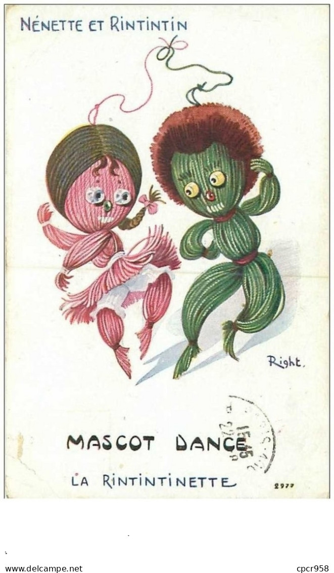 ILLUSTRATEURS.n°8959.RIGHT.NENETTE ET RINTINTIN.MASCOT DANCE.LA RINTINTINETTE.PLIE - Right