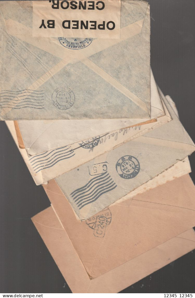 8 Letters Sent To Utrecht, Netherland Letters Opened By Censor - Covers & Documents