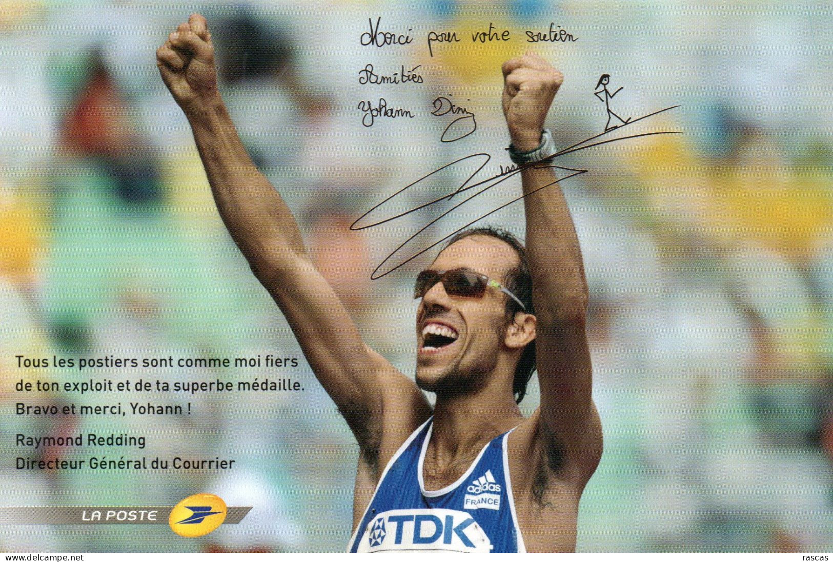 CLA - ATHLETISME - CPM - PHOTO DEDICACEE DU MARCHEUR FRANCAIS YOHANN DINIZ - Athlétisme