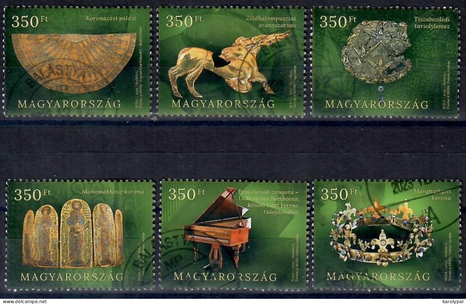 Hungary, 2023, Used,      :              Treasures Of The Hungarian National Museum, Mi. Nr.6342-7 - Oblitérés
