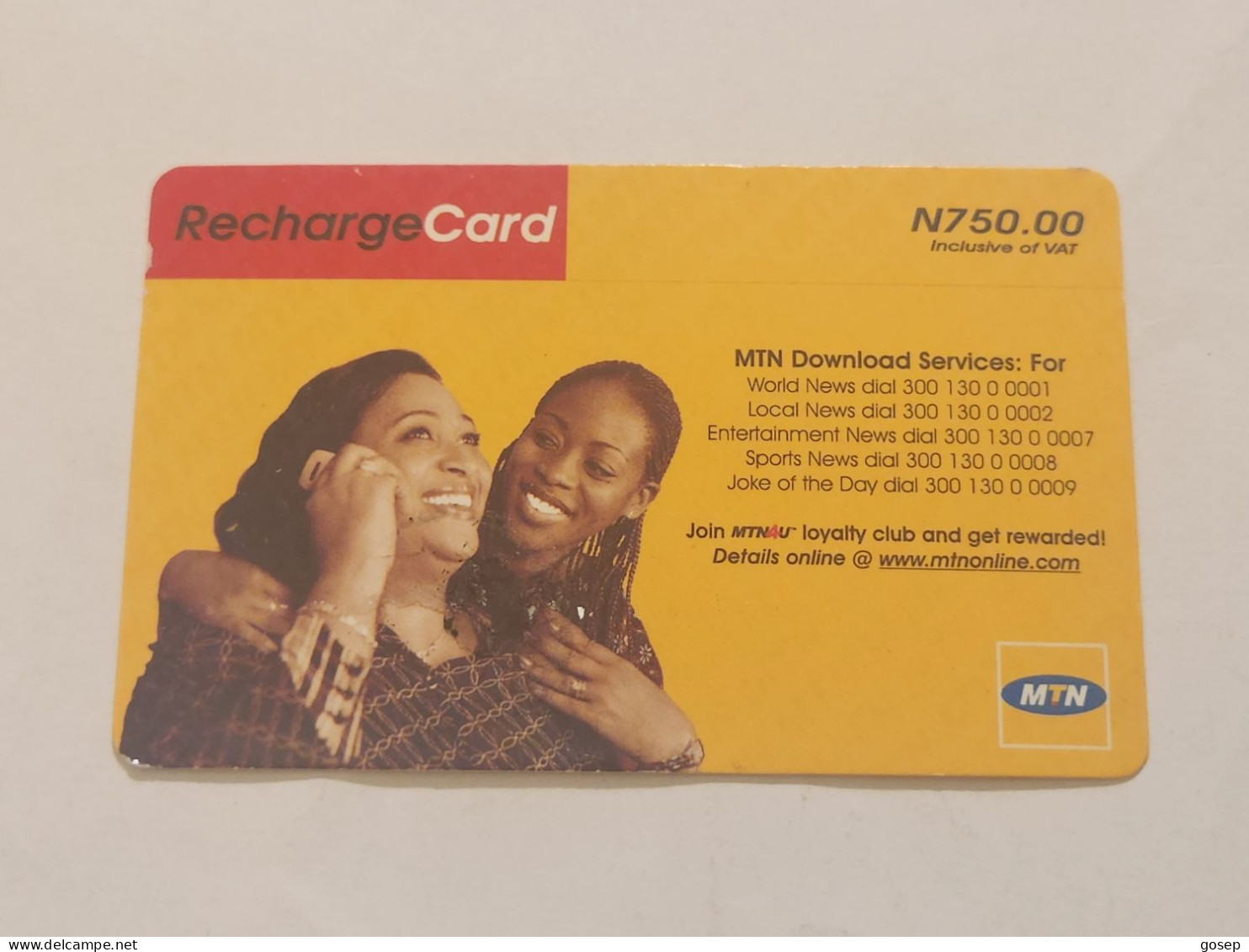 NIGERIA(NG-MTN-REF-0015)-Mother And Daughter-(59)-(9148-1410-6614)-(N750.00)-used Card - Nigeria