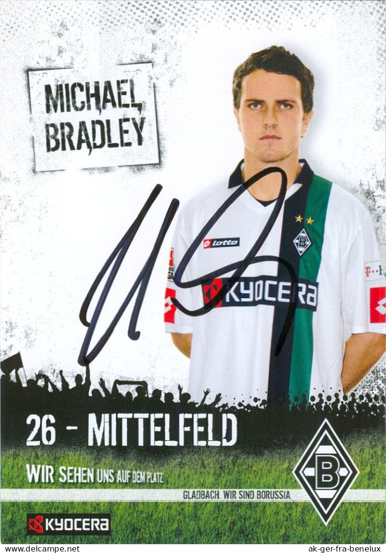 Fußball-Autogrammkarte AK Michael Bradley Borussia Mönchengladbach 08-09 Sc Heerenveen Aston Villa AS Roma Chievo Verona - Autographes