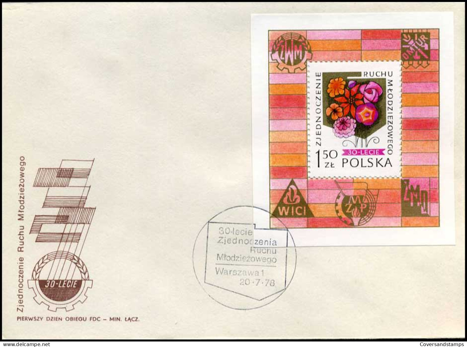 Polen - FDC -  Zjednoczenie Ruchu Mlodziezowego - FDC