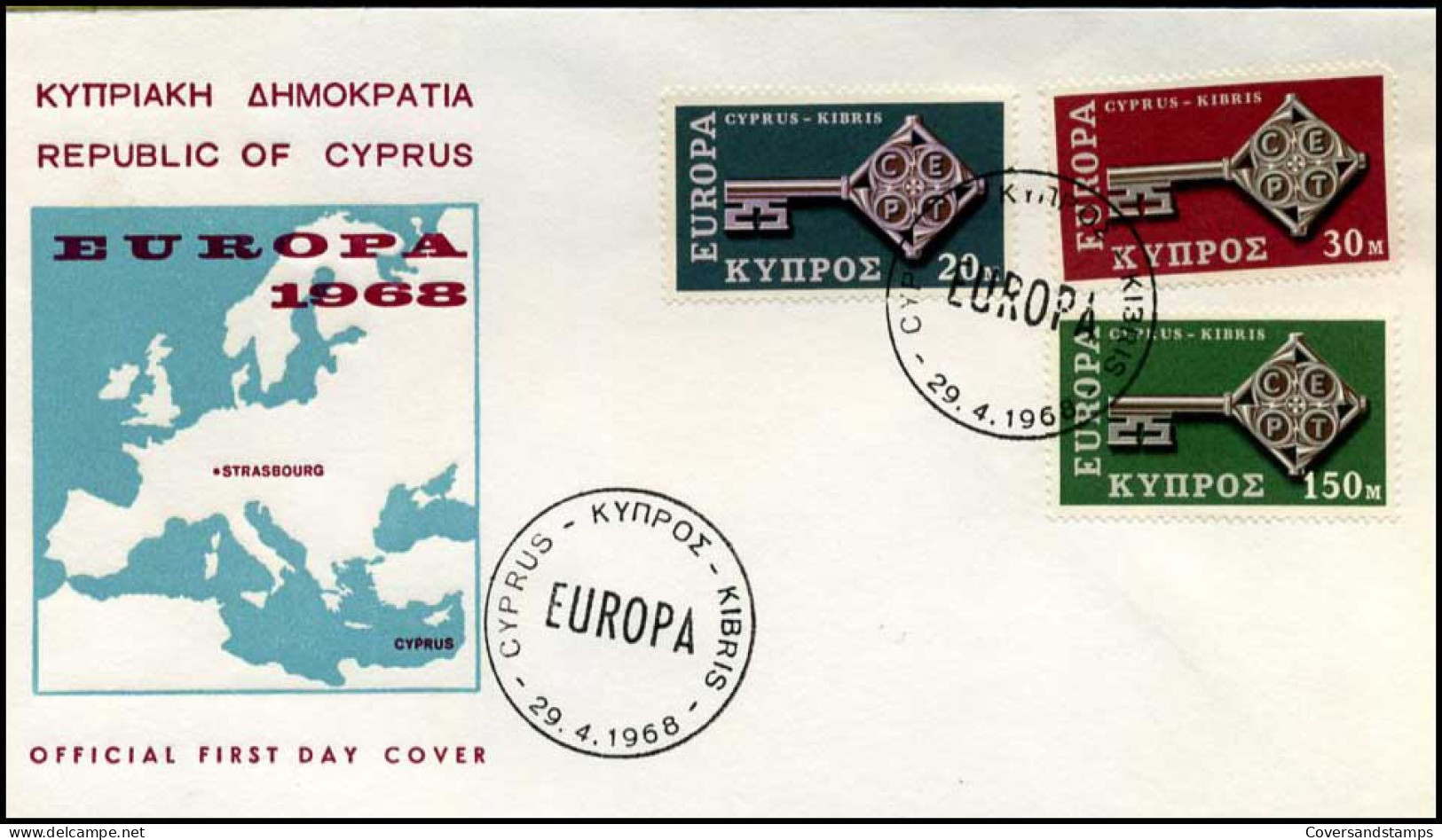 Cyprus - FDC - Europa CEPT 1968 - 1968