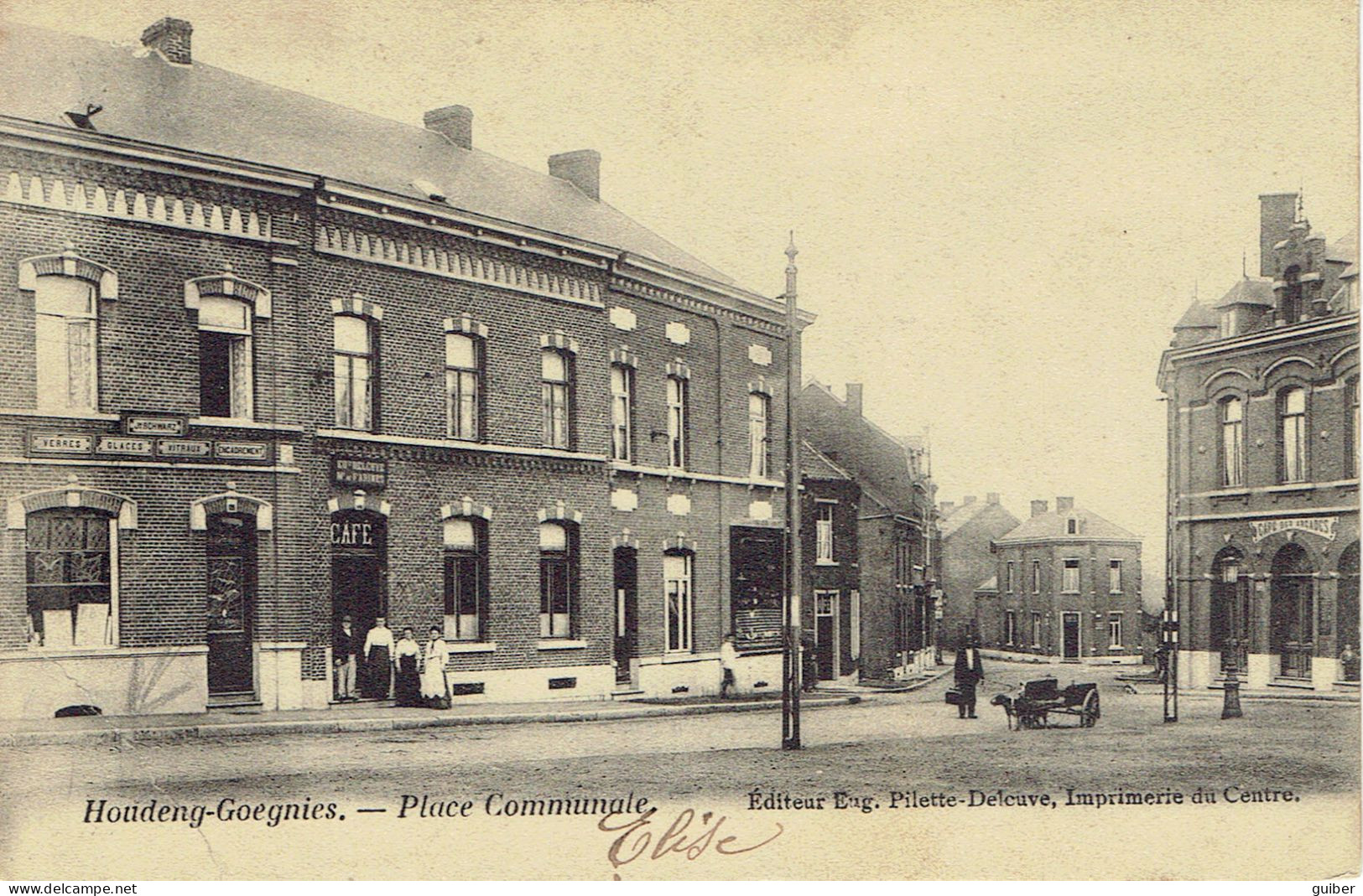 Houdeng Goegnies Place Communale  (plis Coin Inf. Gauche) - La Louvière