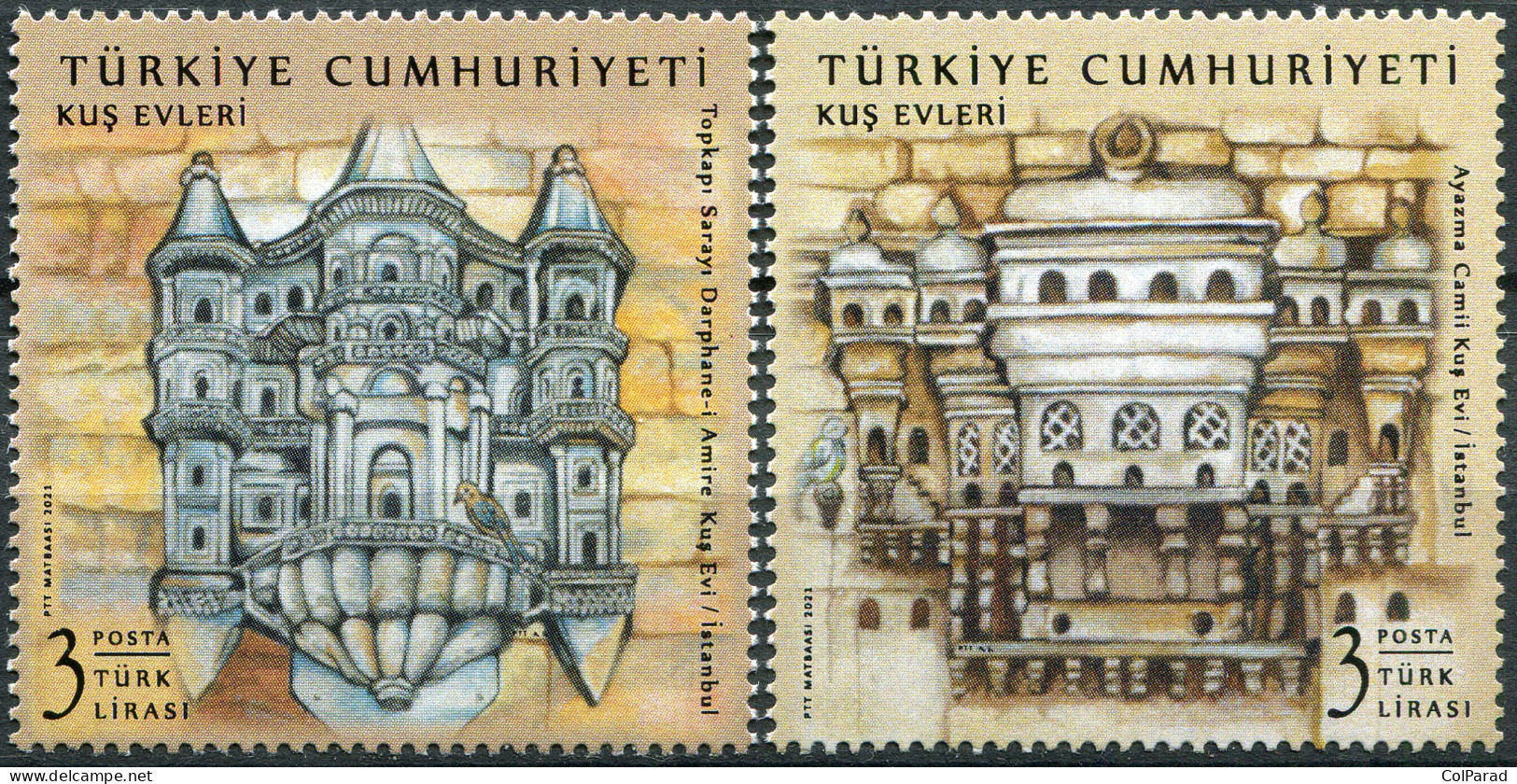 TURKEY - 2021 - SET OF 2 STAMPS MNH ** - Birdhouses - Nuevos