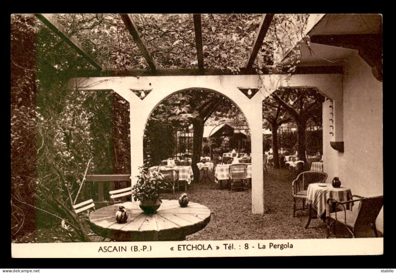 64 - ASCAIN - HOTEL "ETCHOLA" - LA PERGOLA - Ascain