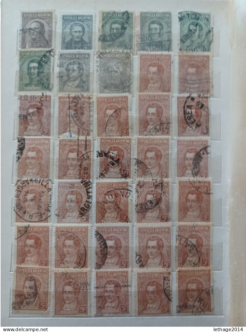 ARGENTINA BIG STOCK 5 ALBUM 1870/1998 CANCEL MNH PERFIN OVERPRINT FRAGMANT TAXE 75 SCANNERS