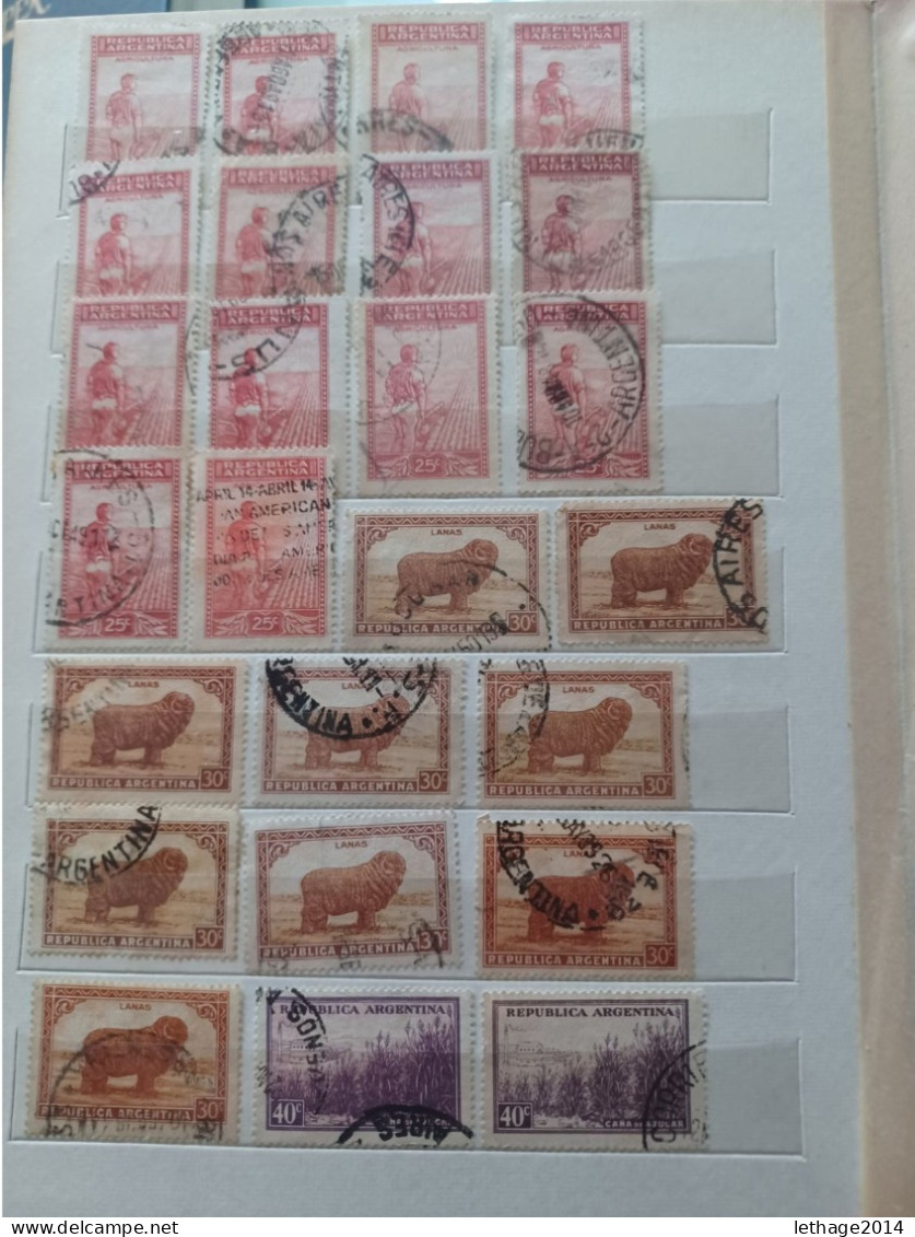 ARGENTINA BIG STOCK 5 ALBUM 1870/1998 CANCEL MNH PERFIN OVERPRINT FRAGMANT TAXE 75 SCANNERS