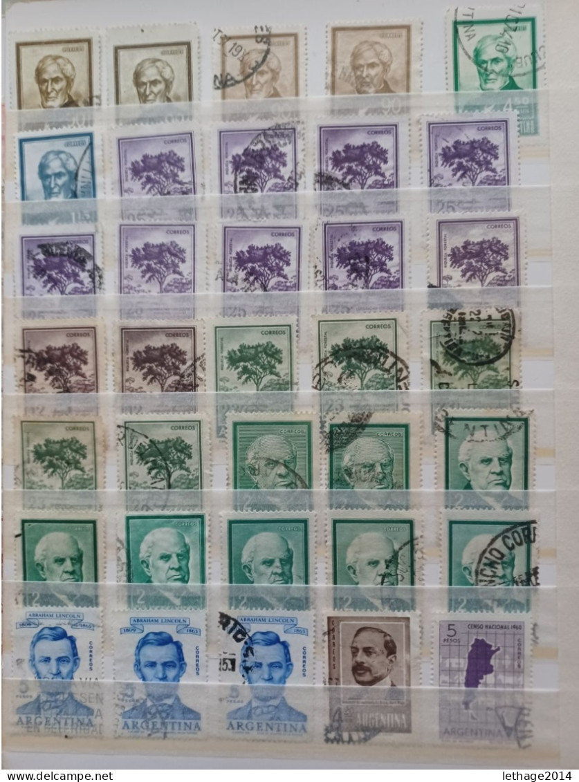 ARGENTINA BIG STOCK 5 ALBUM 1870/1998 CANCEL MNH PERFIN OVERPRINT FRAGMANT TAXE 75 SCANNERS