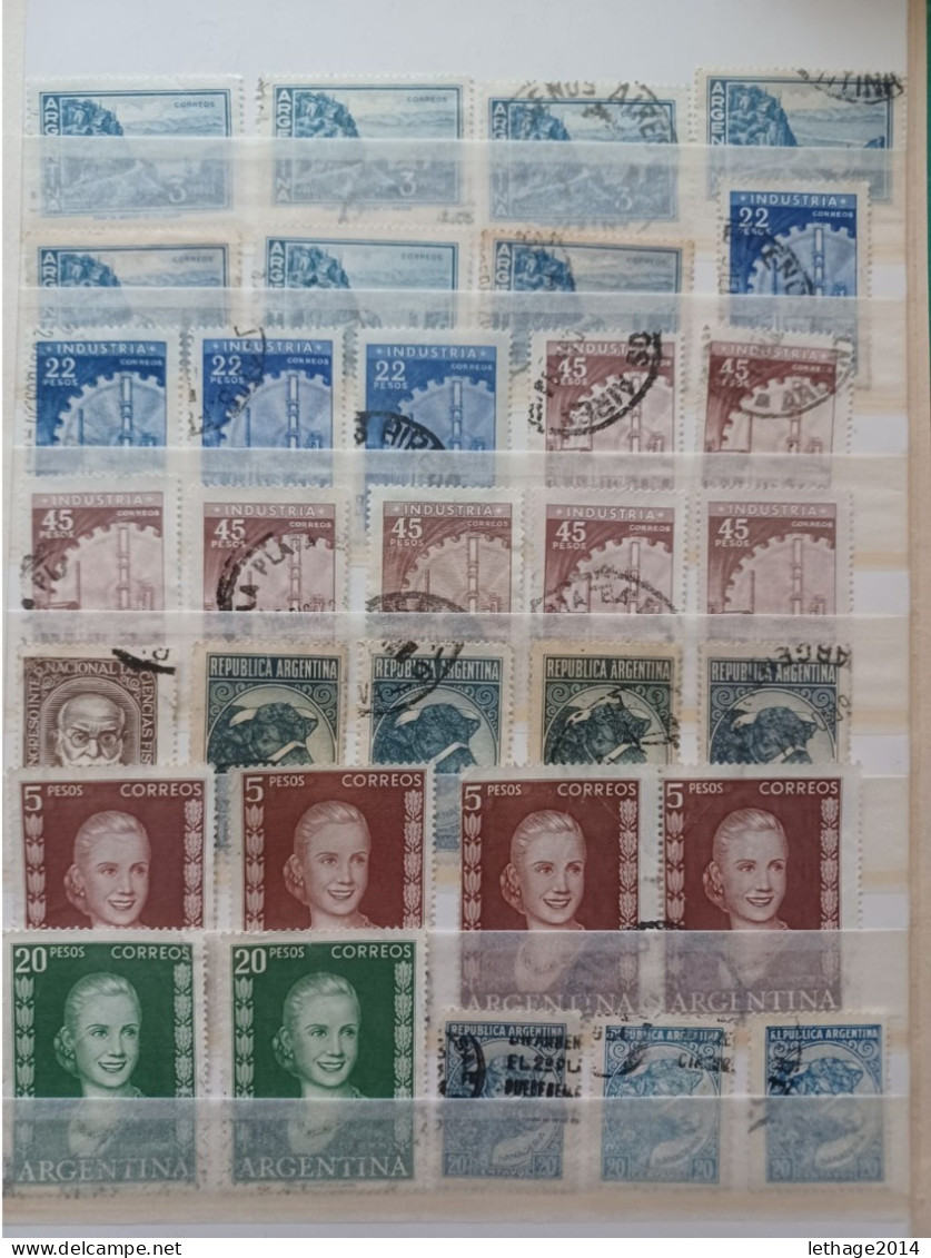 ARGENTINA BIG STOCK 5 ALBUM 1870/1998 CANCEL MNH PERFIN OVERPRINT FRAGMANT TAXE 75 SCANNERS