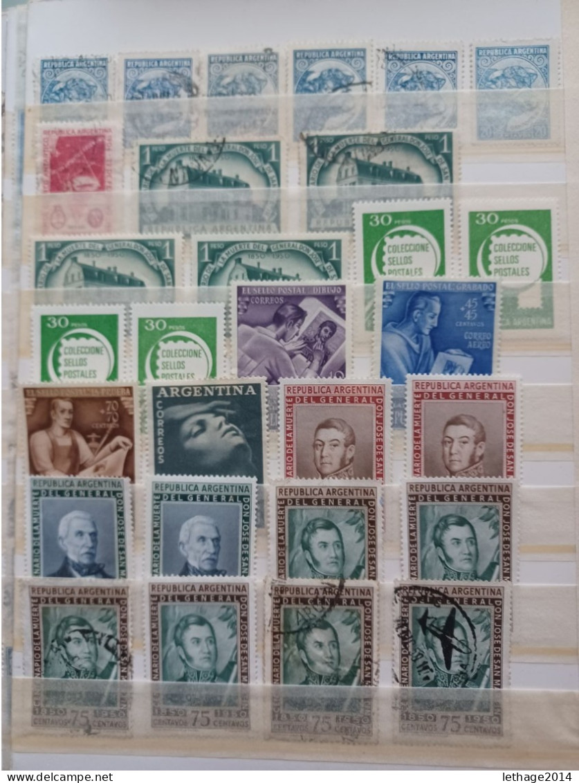 ARGENTINA BIG STOCK 5 ALBUM 1870/1998 CANCEL MNH PERFIN OVERPRINT FRAGMANT TAXE 75 SCANNERS