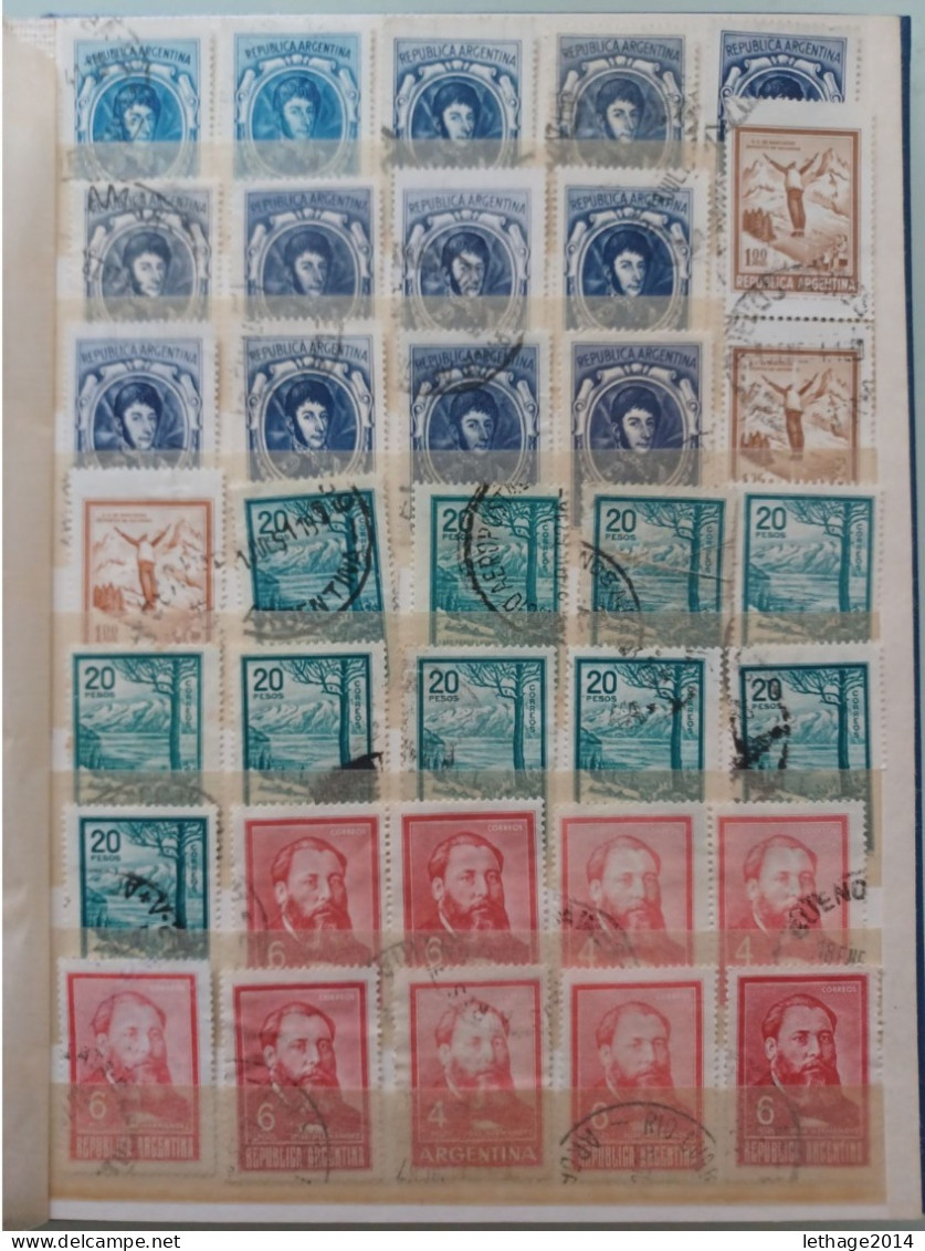 ARGENTINA BIG STOCK 5 ALBUM 1870/1998 CANCEL MNH PERFIN OVERPRINT FRAGMANT TAXE 75 SCANNERS