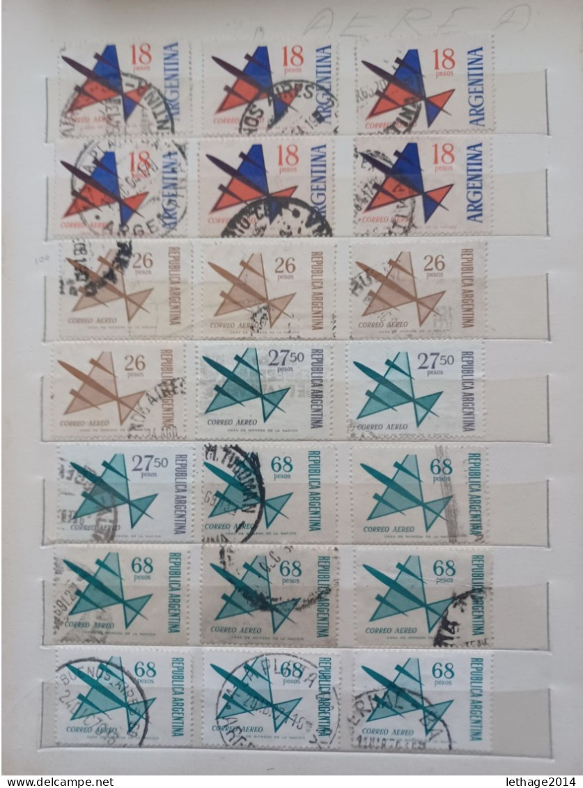 ARGENTINA BIG STOCK 5 ALBUM 1870/1998 CANCEL MNH PERFIN OVERPRINT FRAGMANT TAXE 75 SCANNERS