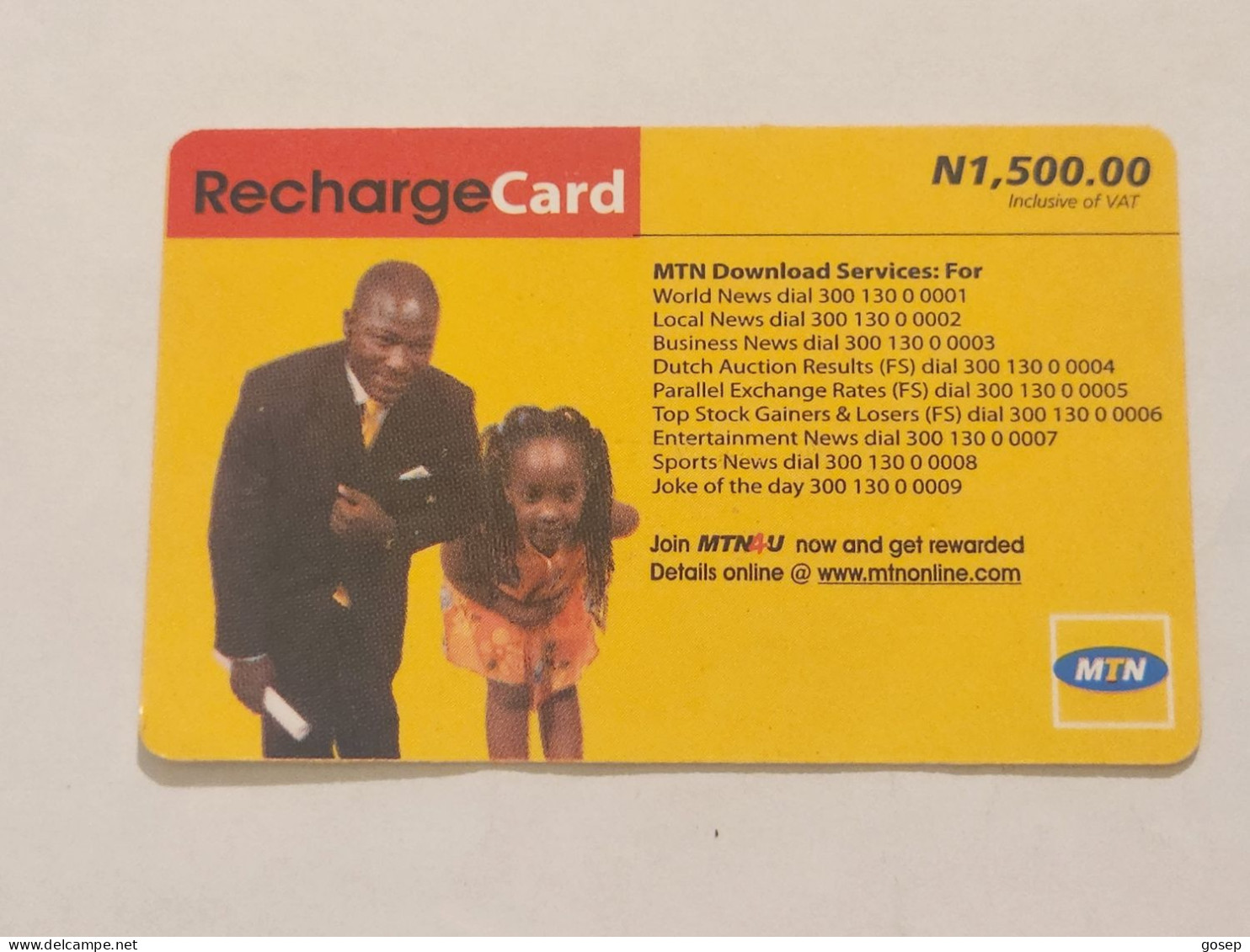 NIGERIA(NG-MTN-REF-0017E)-Father And Daughter-(70)-(0729-6943-8543)-(N1.500.00)-used Card - Nigeria