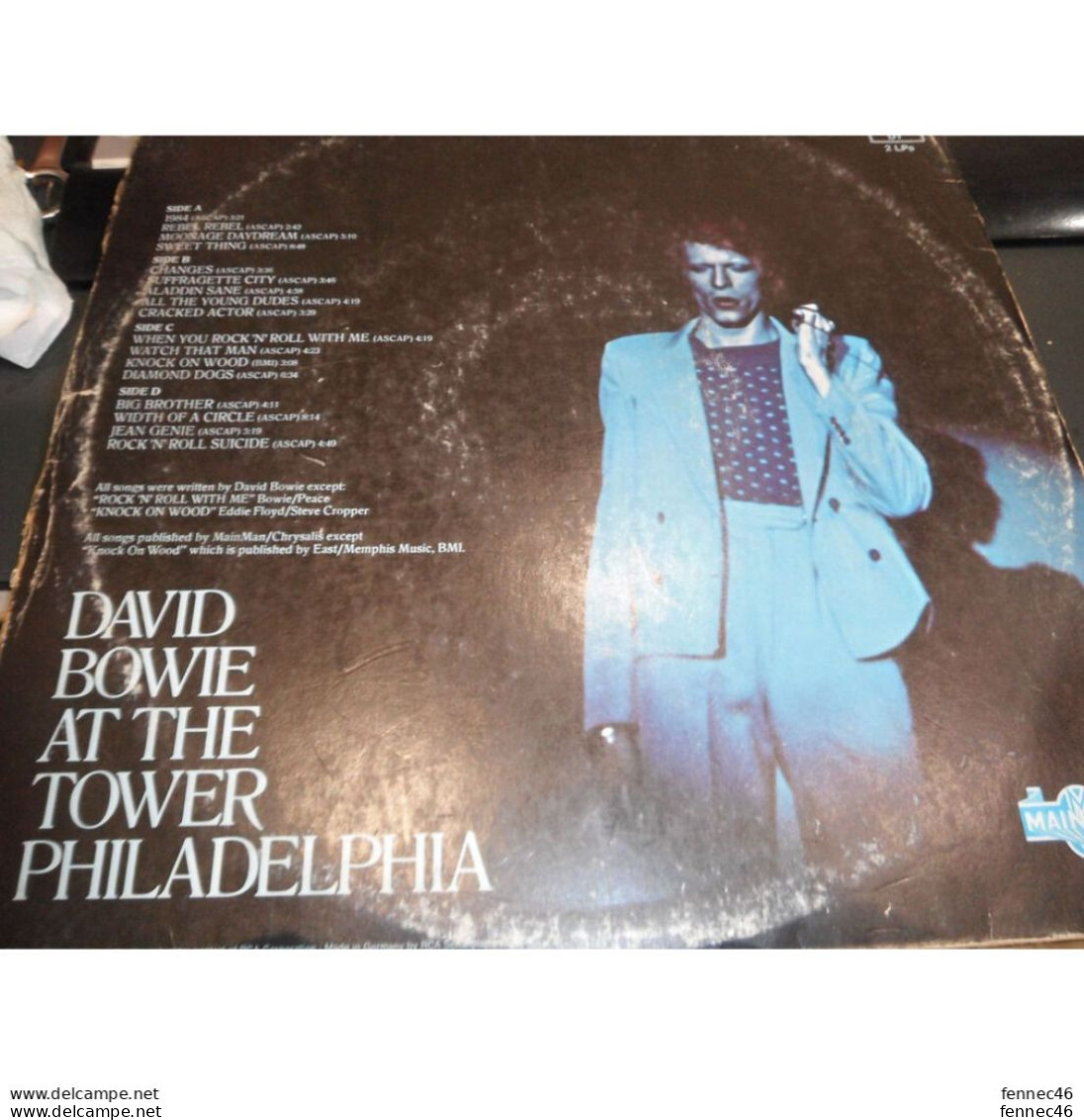 * Vinyle  2X33T (Double Album)  -  DAVID BOWIE  - David Live - Otros - Canción Inglesa