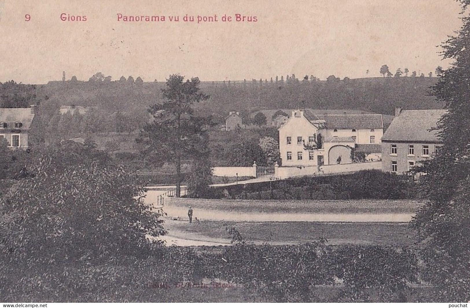 A12- GLONS - PANORAMA VU DU PONT DE BRUS - EN  1910 - ( 2 SCANS ) - Bassenge