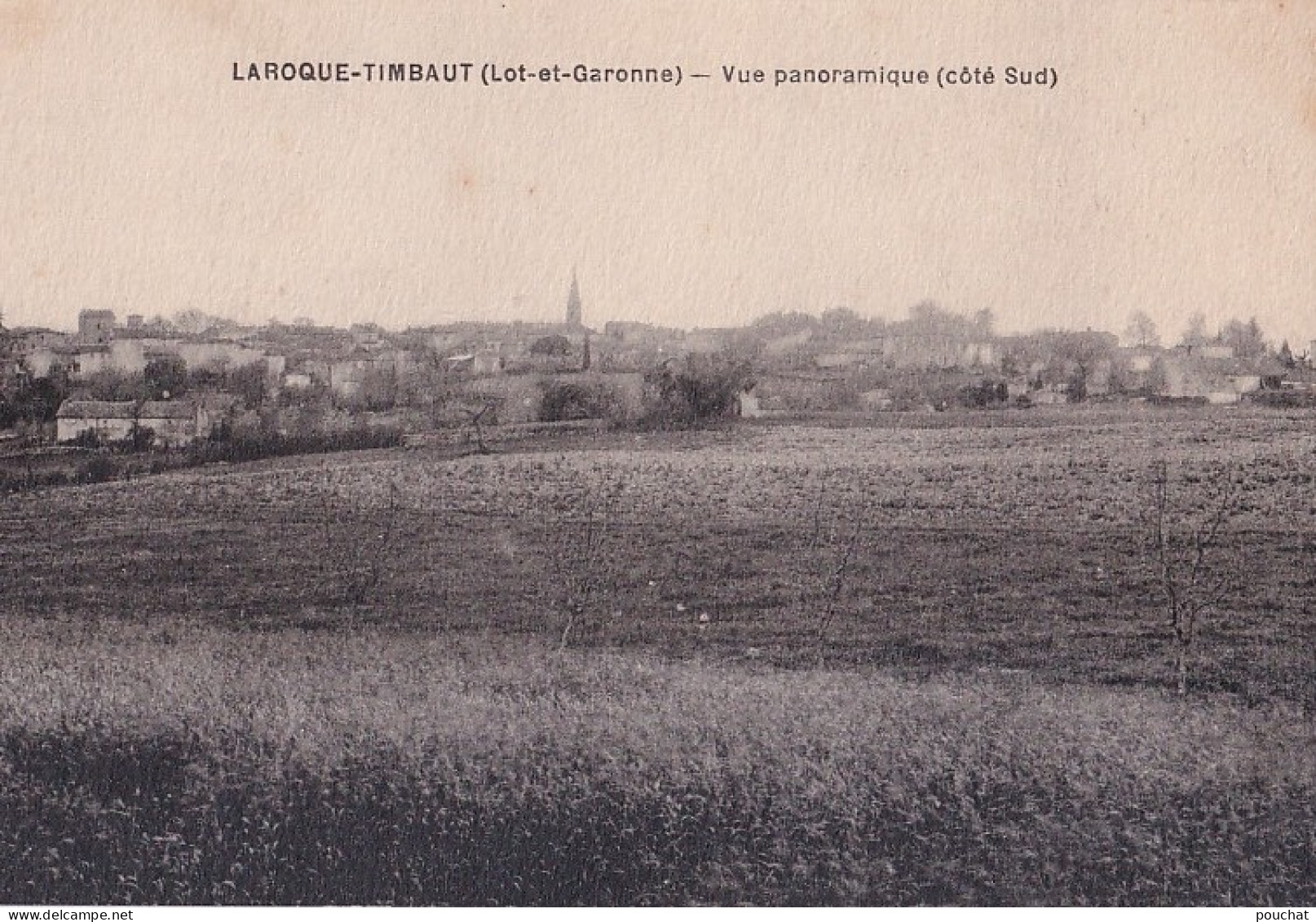 B11-47) LAROQUE TIMBAUT - LOT ET GARONNE -  VUE PANORAMIQUE - COTE  SUD - ( 2 SCANS ) - Laroque Timbault