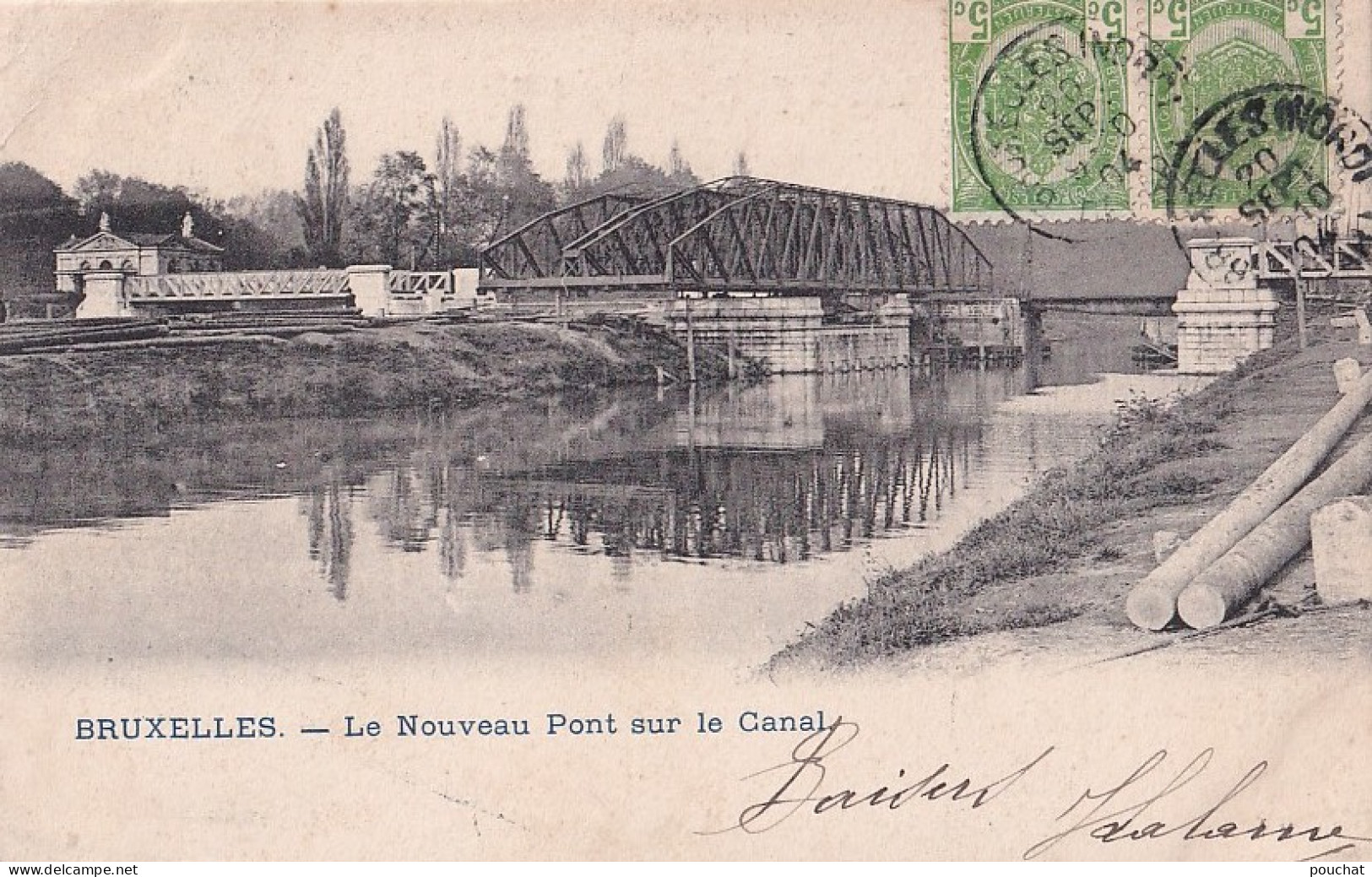 B21- BRUXELLES - LE NOUVEAU PONT SUR LE CANAL - EN  1904 - Hafenwesen