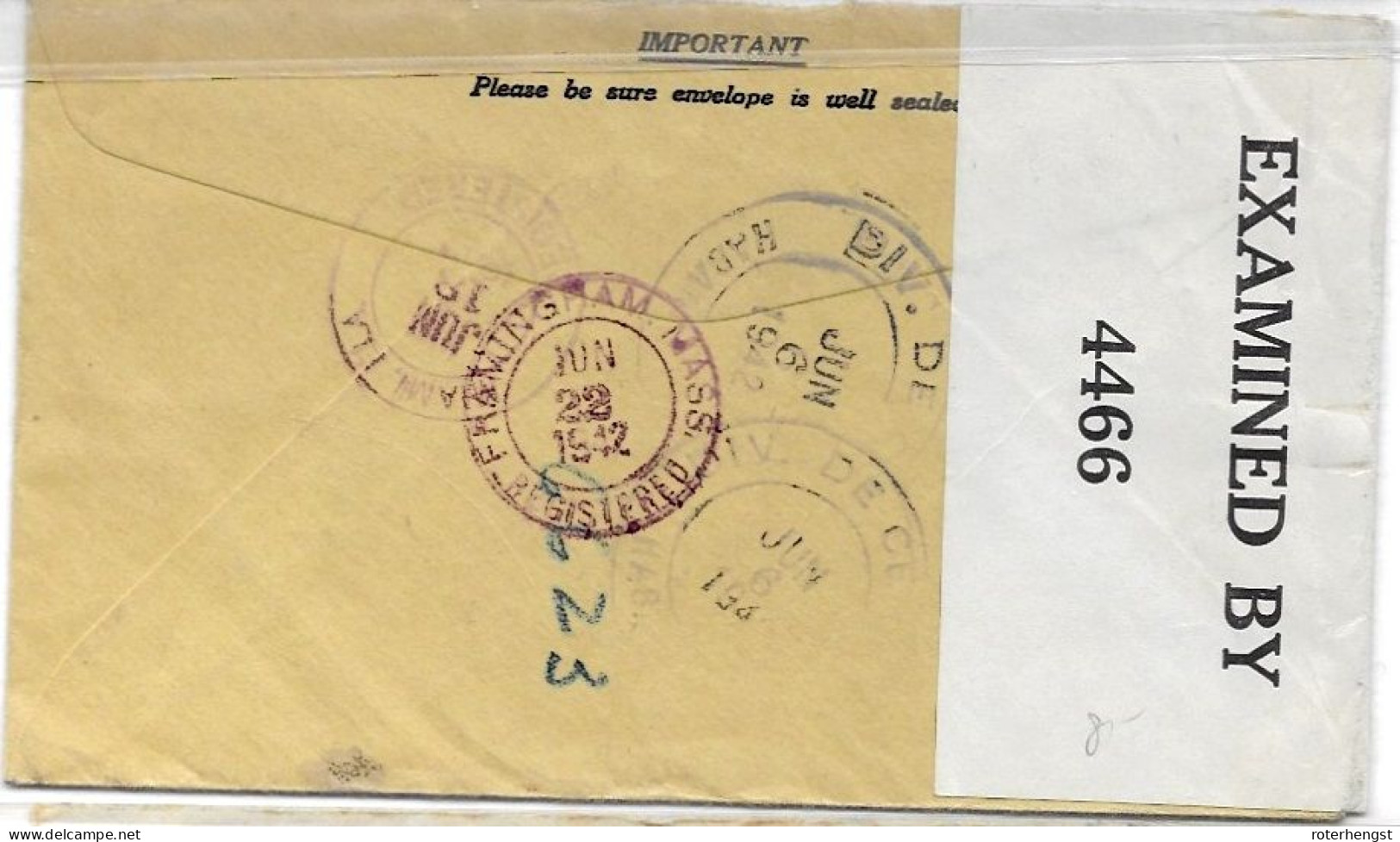Cuba Letter CENSORED Admon De Correos Declaration Cancel On Stamp Registered 1942 To USA - Cartas & Documentos