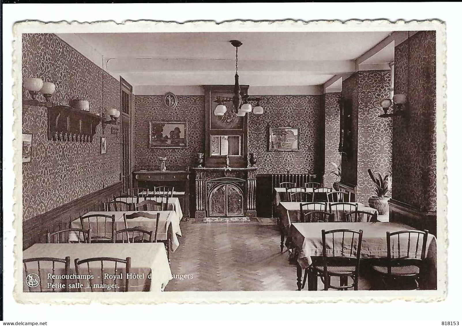 Remouchamps       Royal Hôtel Des Etrangers  Petite Salle à Manger  1941 - Aywaille
