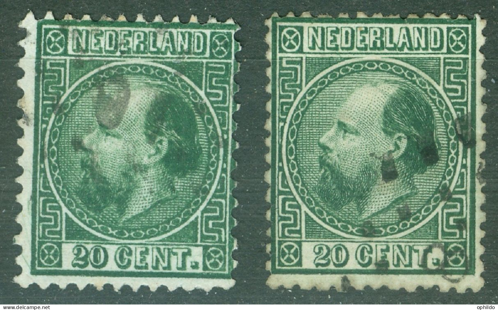 Pays Bas  Yvert 10 Par 2   Ou  Michel  10 IA Et 10 IIC   Ob  TB  Dont Un Signé Dr Louis - Used Stamps