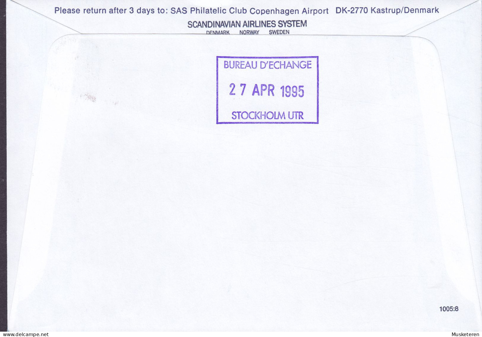 Japan SAS First Boeing-767 Flight OSAKA - STOCKHOLM 1995 Cover Brief Lettre Temple Stamp - Covers & Documents