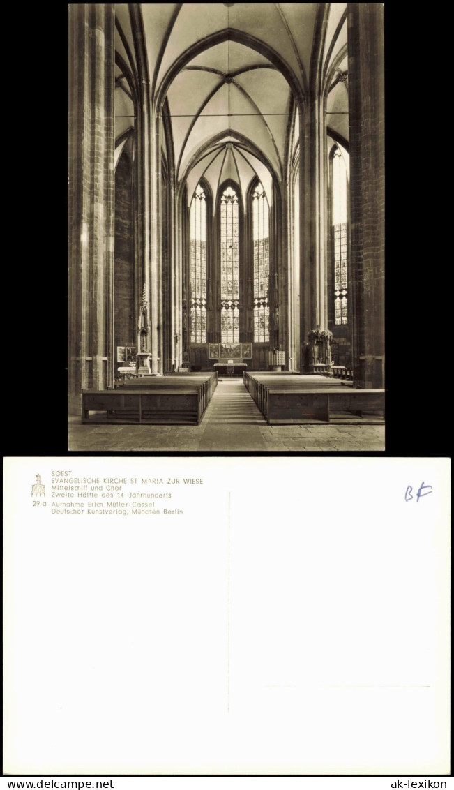 Soest EVANGELISCHE KIRCHE ST MARIA ZUR WIESE Mittelschiff Und Chor 1960 - Soest