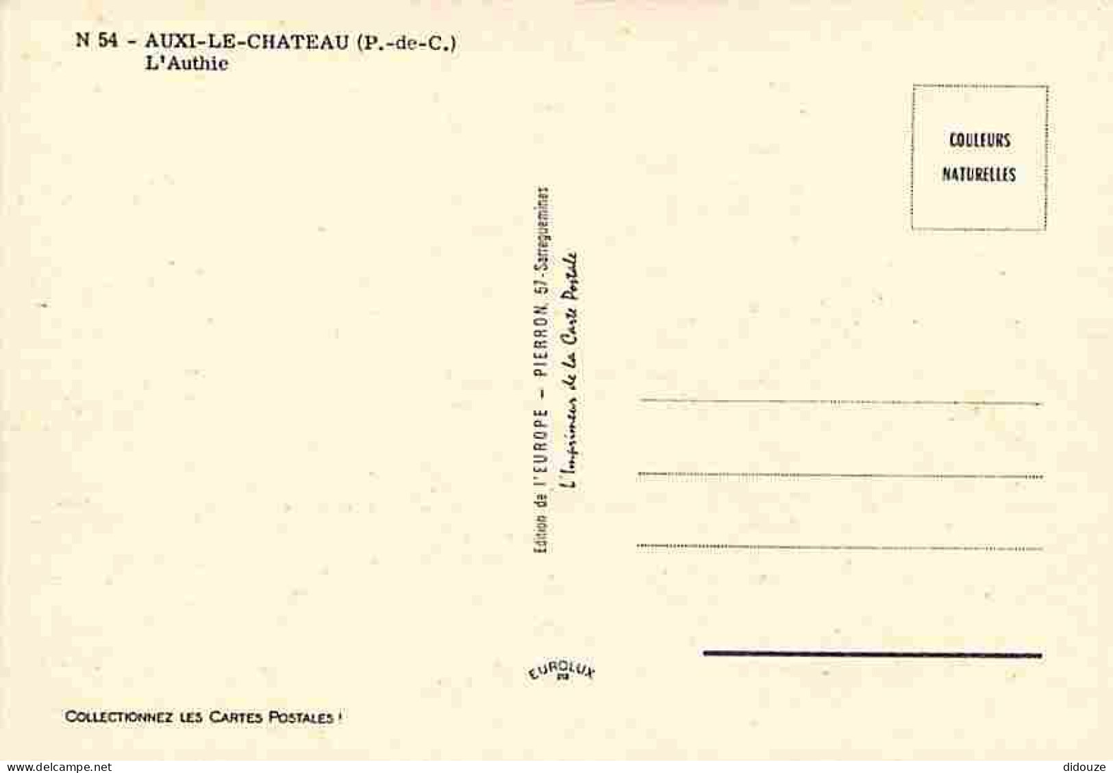 62 - Auxi Le Château - L'Authie - Carte Neuve - CPM - Voir Scans Recto-Verso - Auxi Le Chateau