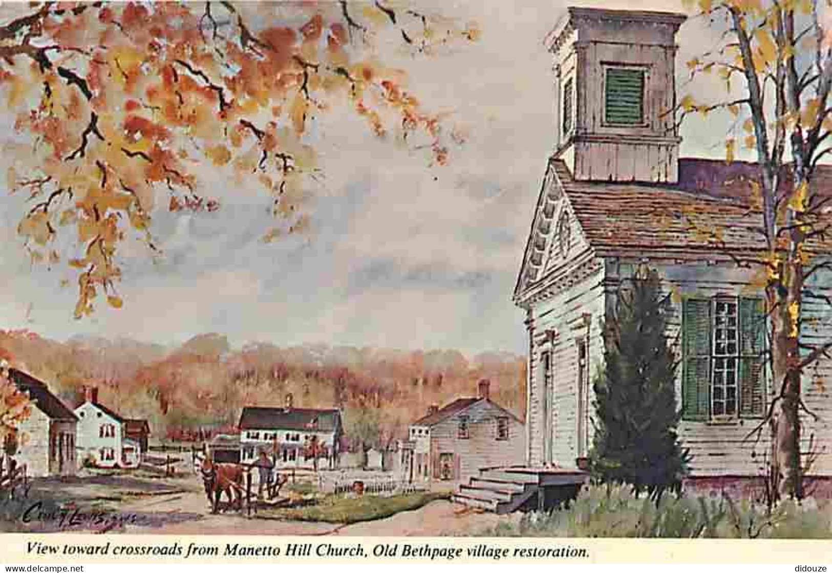 Etats Unis - Long Island - View Toward Crossroads From Manetto Hill Church Old Bethpage Village Restoration - Carte Neuv - Long Island