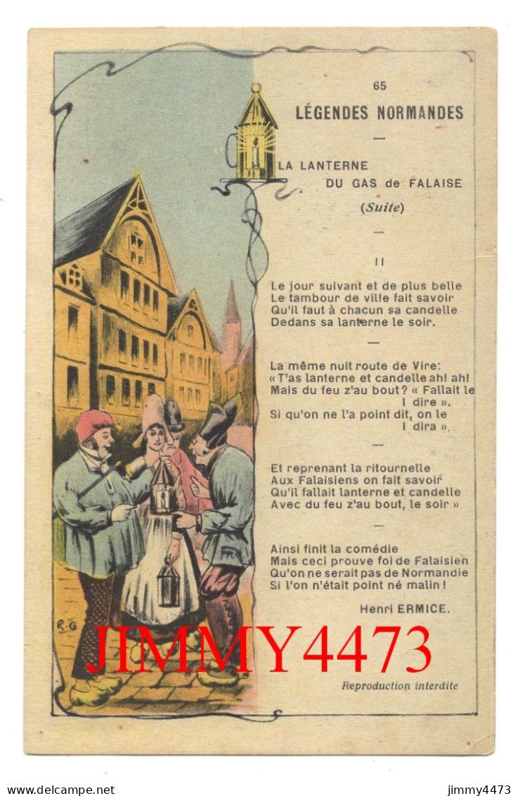 CPA - LEGENDES NORMANDES - La Lanterne Du Gas De Falaise - N° 65 - Edit. Henri Ermice à Vire - Basse-Normandie