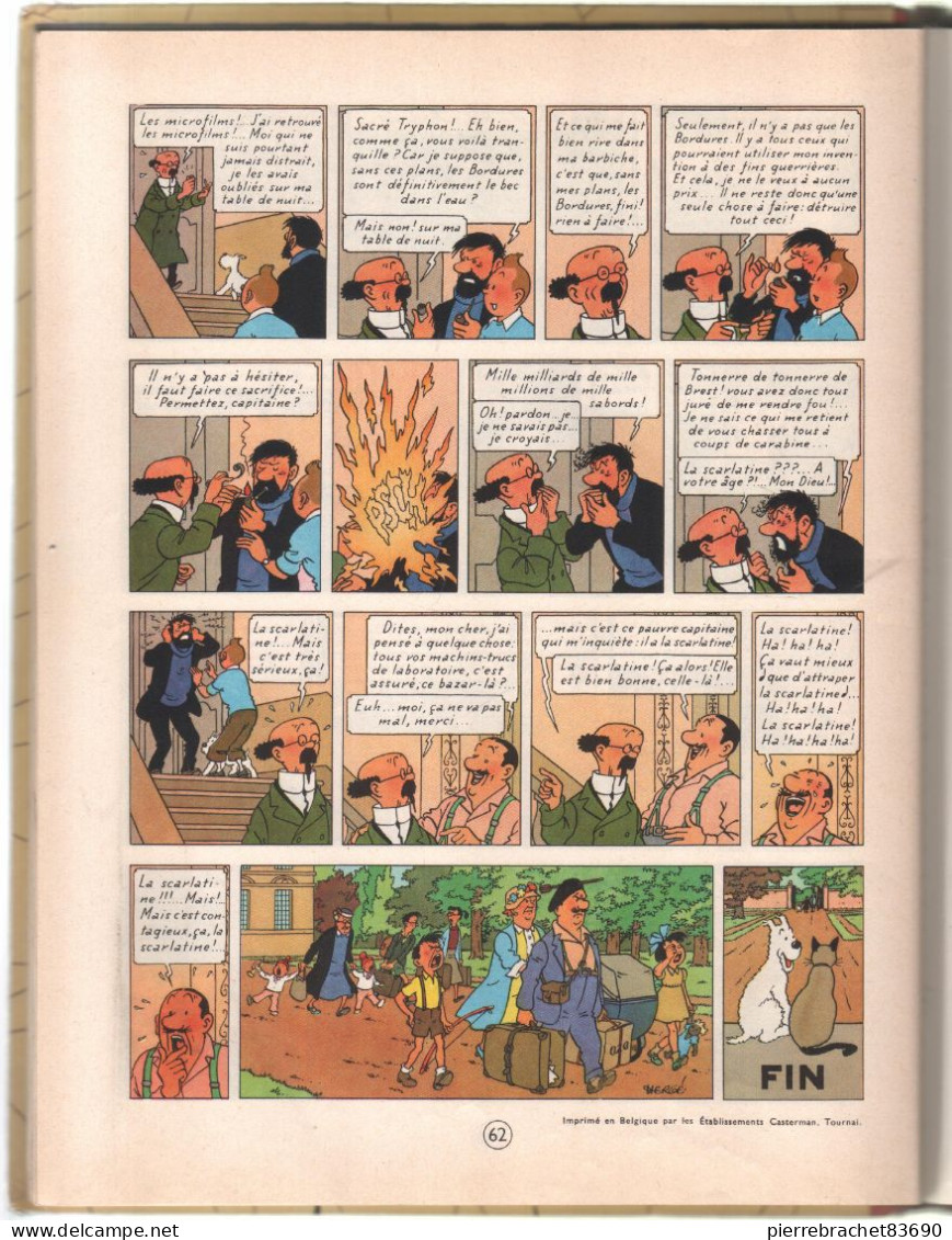 TINTIN. L'AFFAIRE TOURNESOL. DOS ROUGE - Tintin