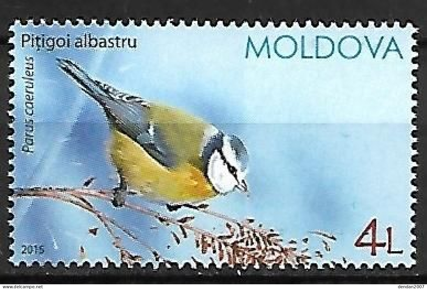 Moldova - MNH ** 2015 :  Eurasian Blue Tit  - Cyanistes Caeruleus - Pájaros Cantores (Passeri)