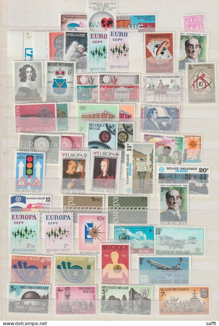 Lot Belgien Sonder- Und Dauermarken Postfrisch Querbeet, Mehr Als 900 BFR Frankaturwert - Collections