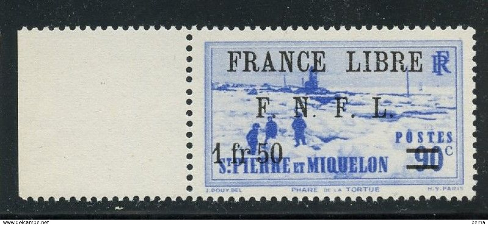 SAINT PIERRE ET MIQUELON 277 FRANCE LIBRE LUXE NEUF SANS CHARNIERE - Ungebraucht