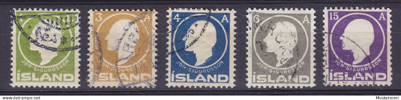 Iceland 1911 Mi. 63-67, Jón Sigurdsson (o) - Used Stamps