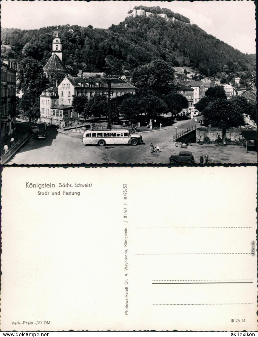 Königstein (Sächsische Schweiz) Panoramablick Von Der  1964 - Königstein (Sächs. Schw.)