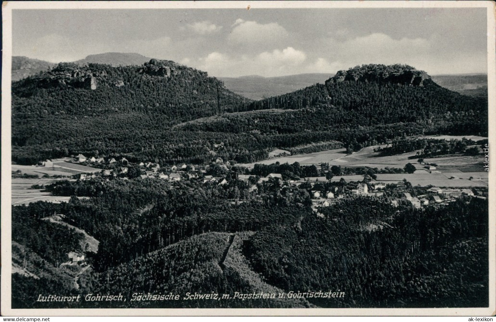 Ansichtskarte Gohrisch (Sächs. Schweiz) Blick Auf Die Stadt 1940  - Gohrisch