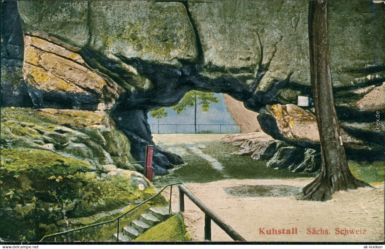 Ansichtskarte Kirnitzschtal Partie Am Kuhstall 1915  - Kirnitzschtal
