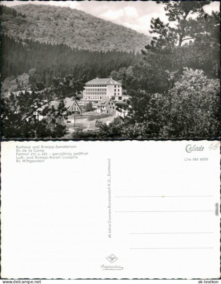 Ansichtskarte Bad Laasphe Kurhaus Und Kneipp-Sanatorium 1960 - Bad Laasphe